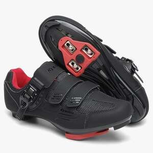 KESCOO Unisex Cycling Shoes Compatible with Peloton,Black/red,5.5,NIB